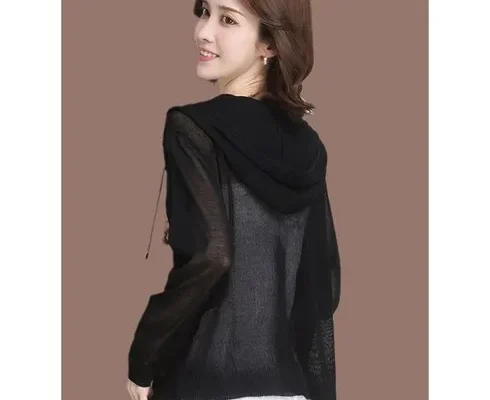 사용자를 위한 까사렐 24SS 시스루 후드 니트자켓 3종 별점 5점 제품