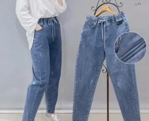 리뷰가 검증한 여성 릴렉스핏 데님 밴딩팬츠 2종 별점 5점 제품