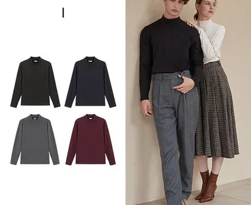 올해 최고 코모도 23FW 남성 모크넥 티셔츠 4종 합리적인 가격 추천 best8