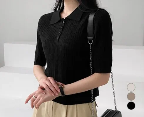 리뷰가 검증한 폴햄 24SS 최신상 여성 썸머 워셔블 반팔니트 3종 별점 5점 제품
