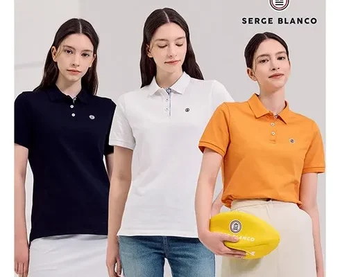 사용자를 위한 SERGE BLANCO 24SS 여성 폴로 반팔티셔츠 3종 별점 5점 제품