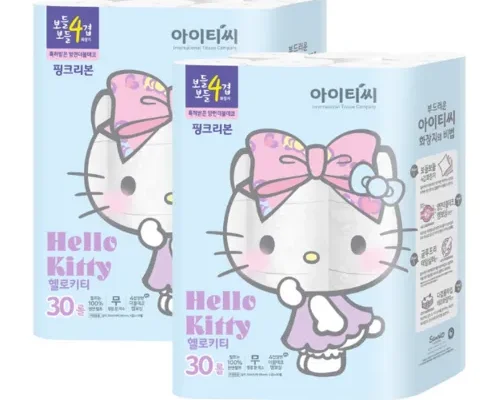 최다 판매 헬로키티 4겹 핑크리본 화장지 24롤x3팩(72롤 랭킹 TOP8 제품 리뷰 및 사용 후기
